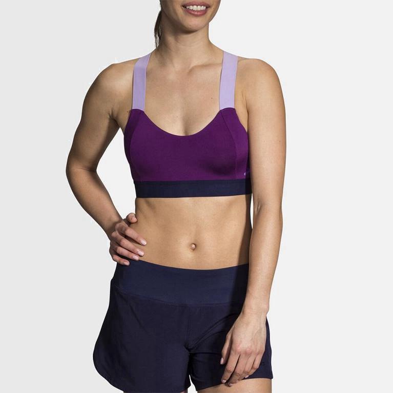 Brooks Hot Sports Womens Running Bra - Purple - Philippines (629150KEV)